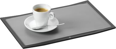 Пластиковая разделочная доска WMF Touch 32 x 20 см, Разделочная доска с канавкой для сока, Доска для разделки мяса, Удобная разделочная доска для лезвий, (Черная, комплект с мерным стаканчиком)