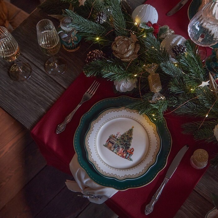 Тарелка Fissman 27 см CHRISTMAS EVE фарфор (13755)