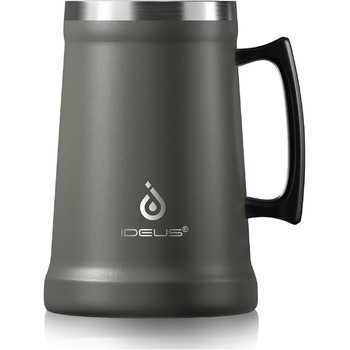 Термокухоль для пива 1 л сірий Ideus