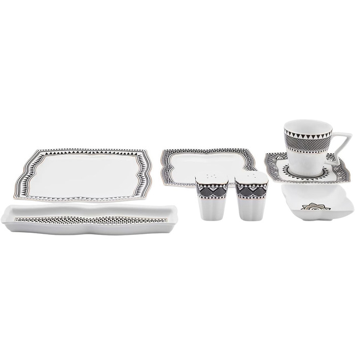 Набор для завтрака/сервировки на 6 персон - Элегантный набор посуды для идеального начала дня, 32 шт.