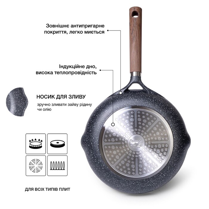 Cковорідка гриль Fissman MILANO 28x4,5 (14275)