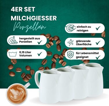 Набір ковшів для молока 4 шт. 150 мл getgastro