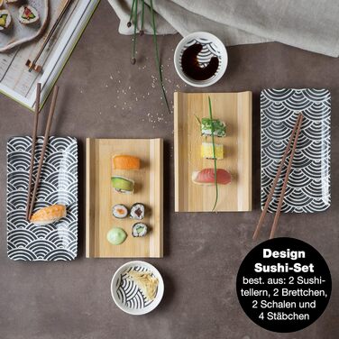 Набор посуды для суши на 2 персоны, 10 предметов, Black Bows Gourmet Moritz & Moritz