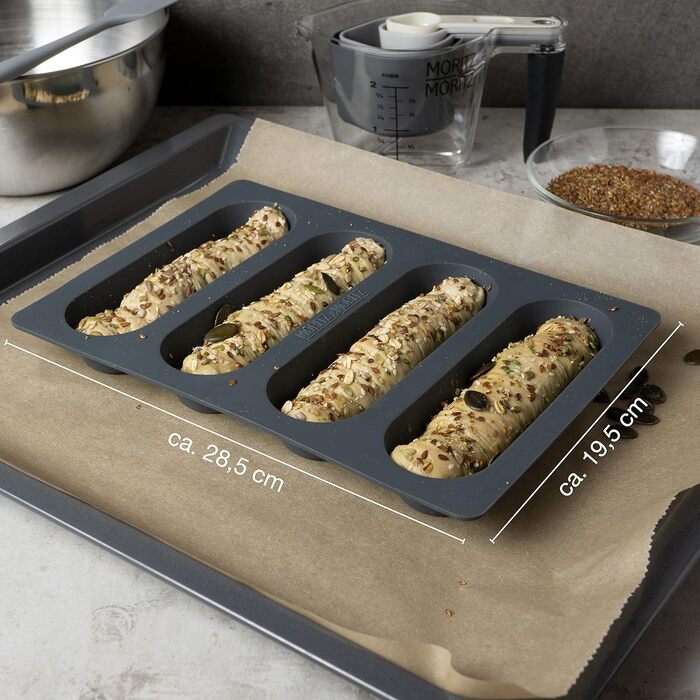 Форма для випічки булочок для хот-догів, силіконова Moritz & Moritz