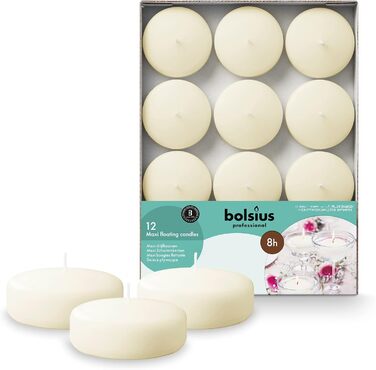 Плаваючі свічки  12 шт. час горіння 8 годин bolsius