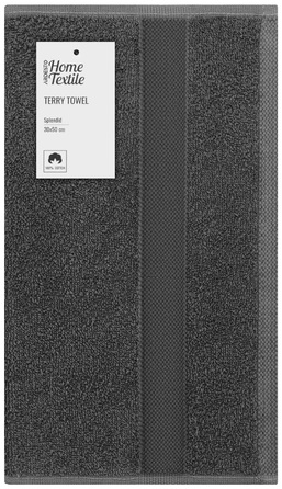 Полотенце махровое Ardesto Splendid 30х50см, 100% хлопок, серое темное
