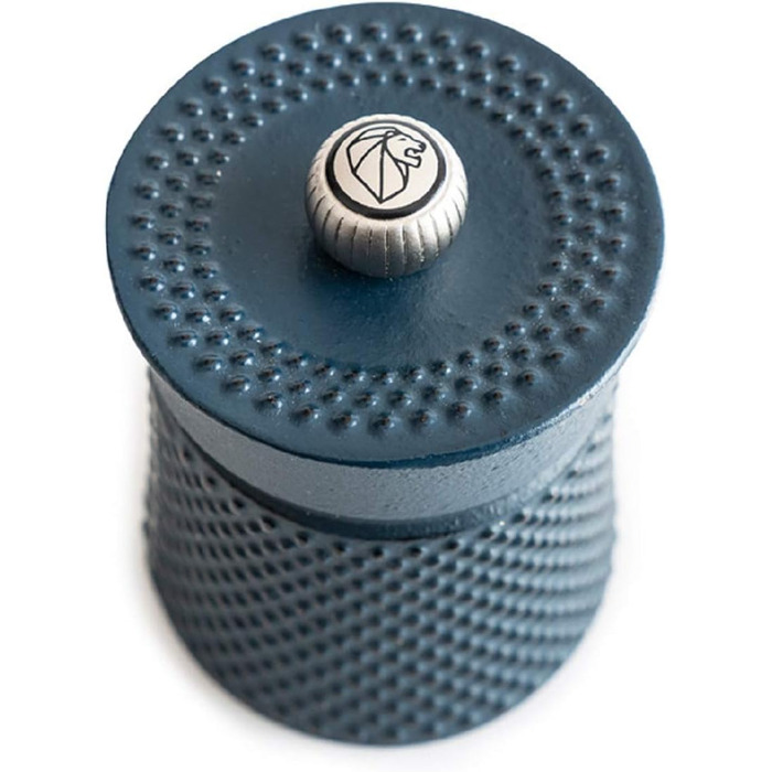 Ручний млин для перцю Peugeot Bali Fonte, класичне регулювання помелу, висота чавун, 35402 (8 см, одинарний, синій)