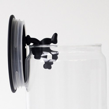 Ємність для зберігання 1,4 л прозора / чорна Gianni Alessi