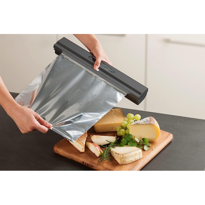 Диспенсер для плівки 6,7 x 38 x 5,2 см, чорний Wenko