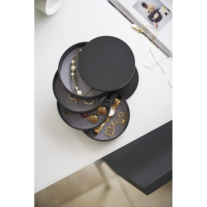 Скринька для прикрас Yamazaki Tower, смола ABS, чорна, один розмір