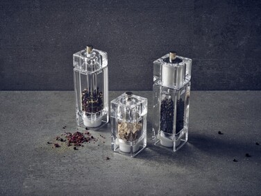 Мельница для соли и перца квадратная, 15 см, акрил, GenWare