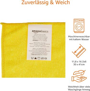 Салфетка для уборки из микрофибры 12 шт 30,5 x 40,6 см Amazon Basics