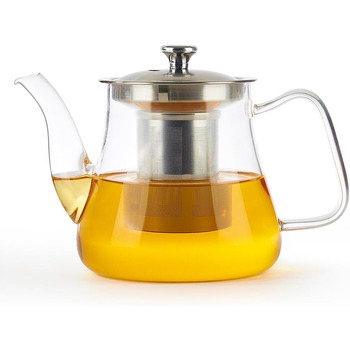 Скляний чайник із заварювальним фільтром 1л VAHDAM