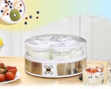 Йогуртниця на 7 порційних баночок по 180 мл HOMCOM