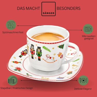 Набір чашок з блюдцем 175 мл. Bilgola