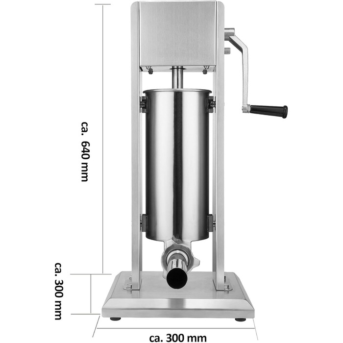 Машина для наповнення ковбас професійна 120 Вт, 5 л срібляста Zelsius