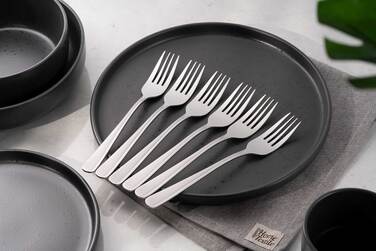 ARDESTO Black Mars Zenith Набор вилок для стола, 6 столовых приборов, нержавеющая сталь