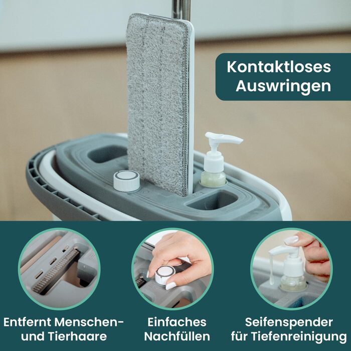 Набір швабри з відром 140 см WONDERHOME