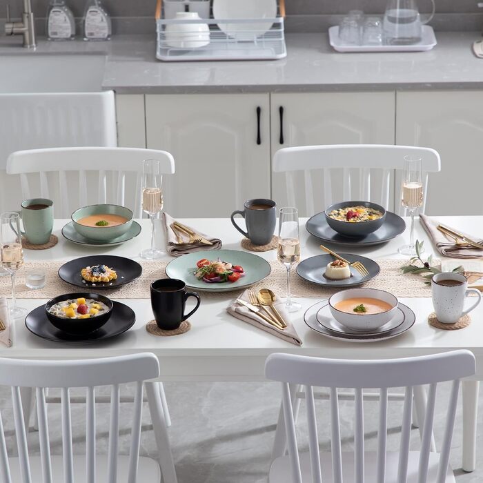 Столовий сервіз із керамограніту, набір із 40 предметів vancasso