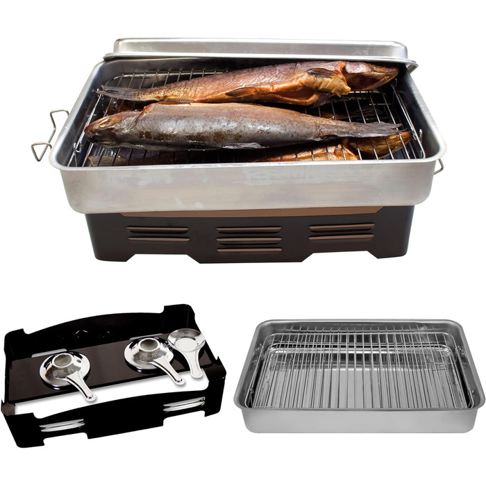 Набір настільних коптильень з нержавіючої сталі з аксесуарами Deluxe Eversmoke