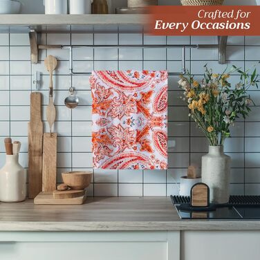 Набір із 3 багатоцільових кухонних рушників Барних рушників День подяки/Різдво (50 см x 70 см) (02 - Схід, 50 x 70 см (Набір із 3 шт.)), 39 Hermine Noel