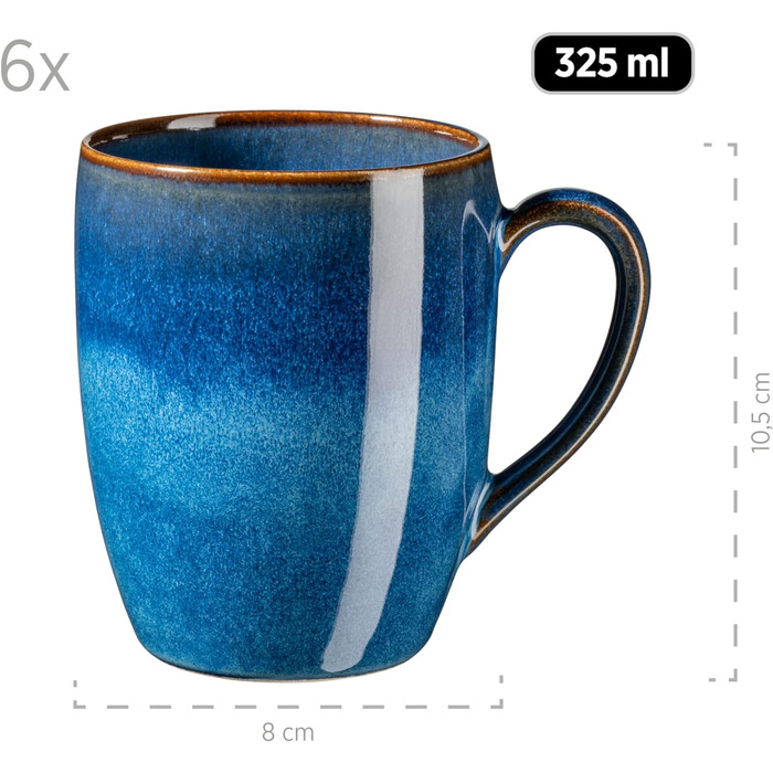 Набір для сніданку, керамічна OSSIA, Royal Blue Single