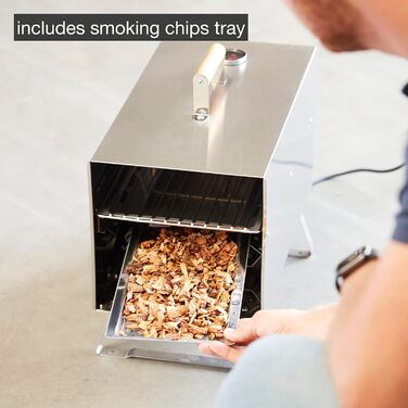 Електрична коптильня для теплого копчення 25,5 х 50,25 х 40,5 см barbecook
