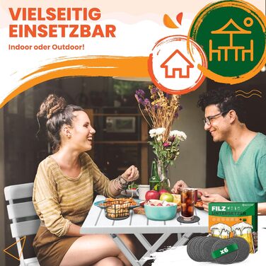 Складаний стіл та стільчики для кемпінгу білий KESSER