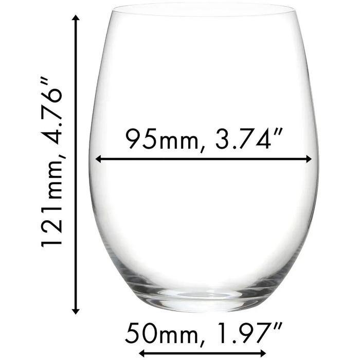 Келихи для червоного вина 0,6 л, набір 8 предметів, O Wine Tumbler Riedel