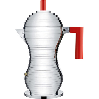 Кофеварка 300 мл металлик/красная Pulcina Alessi