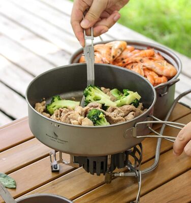 Портативний набір для пікніка 1.8 л. парова каструля та 1 л. каструля iBasingo