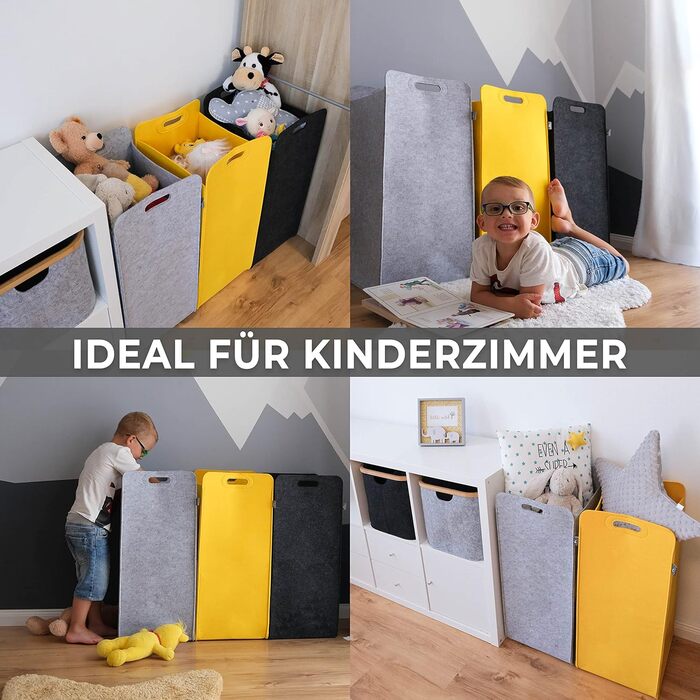 Кошики для зберігання, сумісні з IKEA KALLAX Shelf - Кошик для зберігання деревини Small Anthracite - Коробка для зберігання Полиця Кошик для зберігання - Паперовий ящик Повстяний кошик Складний кошик для білизни (75 л, синій)