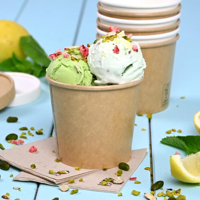 Набір паперові стаканчики для морозива 1000 шт. 300 мл BIOZOYG