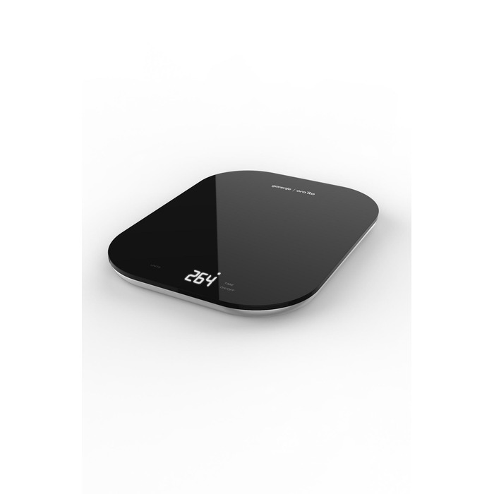 Gorenje Ваги кухонні, 10кг, AAAx3 в комплекті, скло, чорний