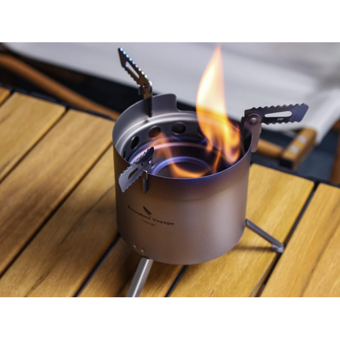 Титанова дров'яна піч зі знімними підставками iBasingo