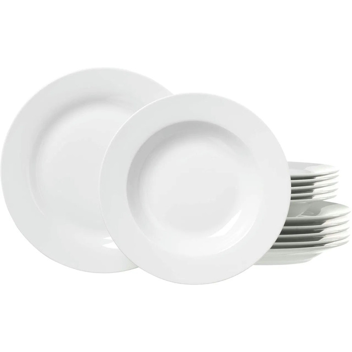 Набір тарілок на 6 персони, 12 предметів, білий BIANCO Ritzenhoff & Breker