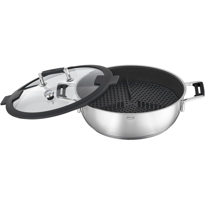 Пароварка 28 см 4,5 л з антипригарним покриттям ProResist Silence Pro Rosle