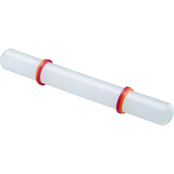 З 4 розпірними кільцями, по 1 кільцю по 10 мм, 6 мм, 3 мм, 2 мм, зі шкалою, нержавіюча сталь/пластик, сріблястий/білий/світло-блакитний/світло-зелений/помаранчевий/червоний, 30452260 (викатний стрижень)