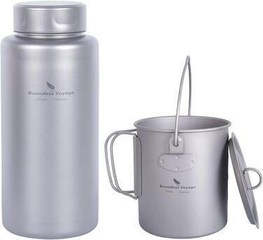 Безмежна титанова пляшка 1 л. ручний горщик 750 мл. Boundless Voyage