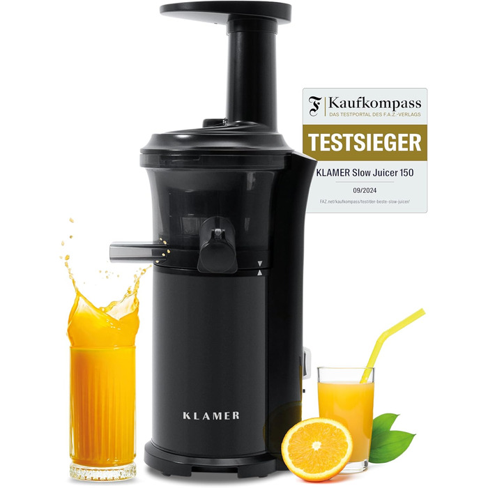 Соковижималка 150 Вт, чорна Slow Juicer Klamer