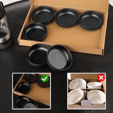 Універсальні миски для соусів 6 предметів чорний Generisch