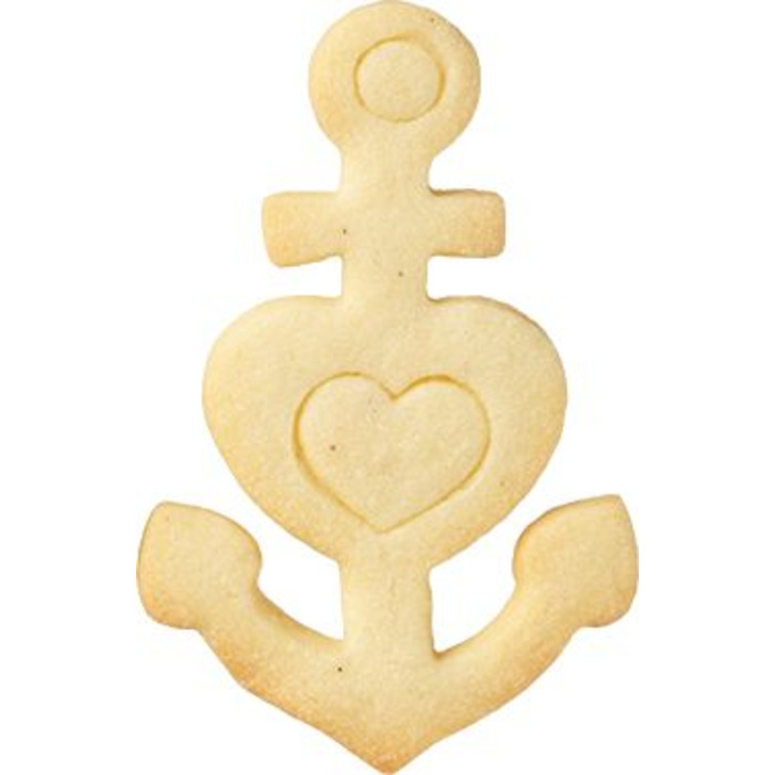 Форма для печива у вигляді серця з якорем, 10 см, RBV Birkmann