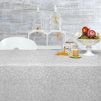 Скатертина Aitana textil Bonard Blanc, жакард, 140 х 250 cм