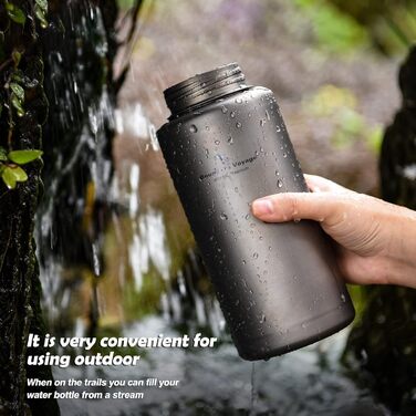 Одношарова титанова пляшка для води 1 л. Boundless Voyage