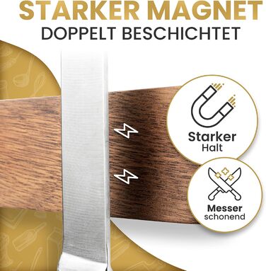 Брусок магнітний до 10 ножів дерев'яний  Your Fav.