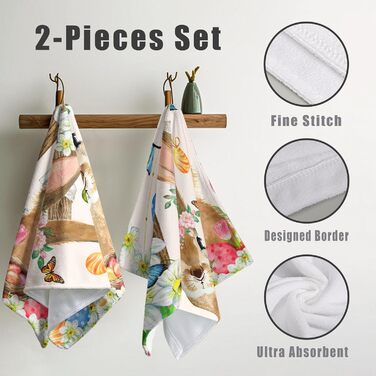 Різдвяні кухонні рушники Kwlegh, рушник для рук, різдвяна ялинка, цукерка-тростина, сніжинка, рушник для пальців, набір з 2 шт. , милий чоловічий банний рушник, високопоглинаючі рушники, 36 x (великодній)