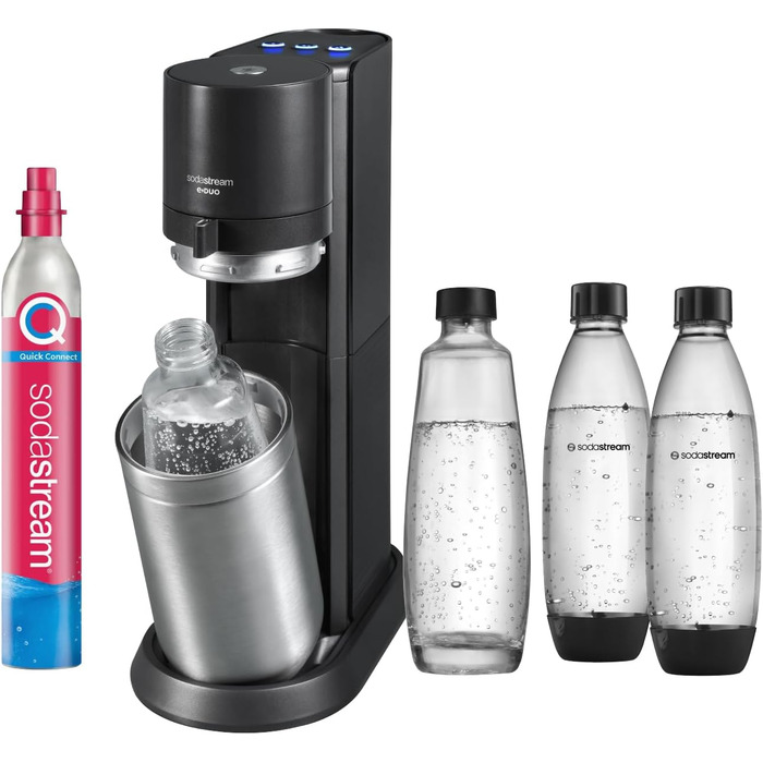 Набір для газування води, 6 предметів, чорний E-Duo SodaStream