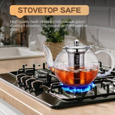 Заварочный чайник, 1200 мл с сетчатым фильтром zpose