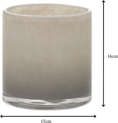 Свічник скляний, розмір L, 15 x 16 см сірий SAGA Blomus