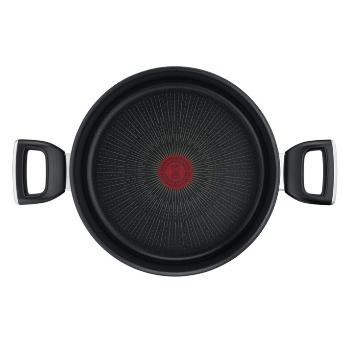 Tefal Каструля Unlimited, скляна кришка, 5,3 л, чорний, алюміній